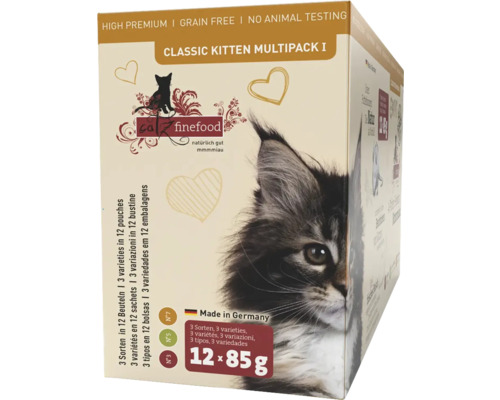 Catz finefood Classic Kitten Multipack I nourriture pour chatons, 12 fois 85 grammes