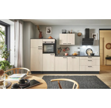 PICCANTE Plus Küchenzeile mit Geräten Casual 320 cm eiche aviva matt vormontiert Variante links 4067368016582