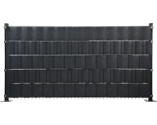 Clôture de confidentialité en plastique avec éléments métalliques