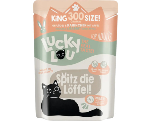 Lucky Lou Katzenfutter für Erwachsene mit Geflügel und Kaninchen