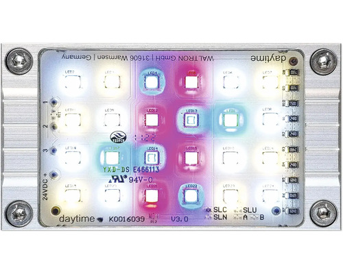 Aquariumbeleuchtung Daytime Pro-Modul SunLike Color LED 7,5 W Süßwasser 6.000 – 7.000 K + Green + Blue + Red Vollspektrum Weißlicht SMD-LED mit einer Chip-Effizienz von bis zu 140 Lumen/Watt
