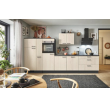 PICCANTE Plus Küchenzeile mit Geräten Casual 360 cm eiche aviva matt vormontiert Variante links 4067368018081