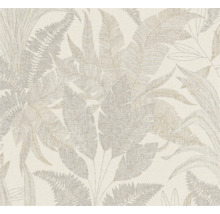 Vliestapete 39654-5 Stories of Life Farn Blätter beige-gold