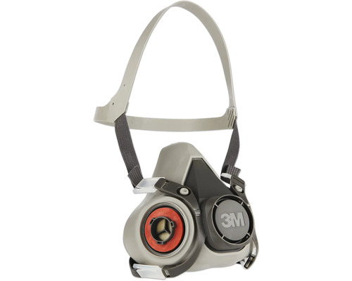 Demi-masque avec raccord de filtre et bandeau