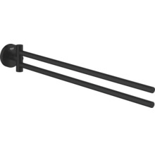Barre porte-serviettes Grohe Quickfix Start double pivotant noir mat 411832430