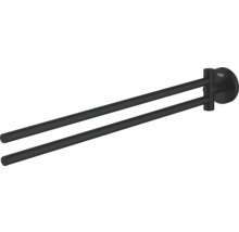 Barre porte-serviettes Grohe Quickfix Start double pivotant noir mat 411832430