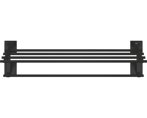 Porte-serviettes noir avec plusieurs barres