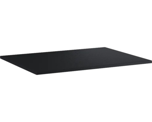 Waschtischplatte Jungborn 606 x 460 mm schwarz matt ohne Ausschnitt