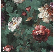 Papier peint intissé 108615 Isabelle Teal vert foncé