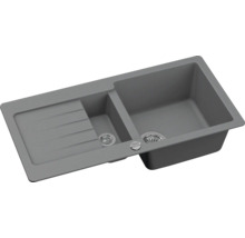 Spüle mit zwei Becken und Abtropffläche