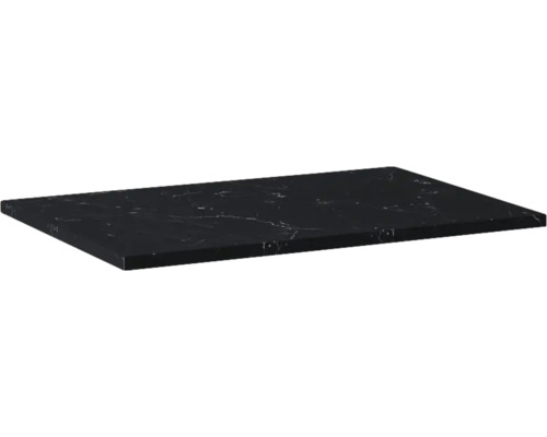 Waschtischplatte Jungborn 606 x 460 mm marquina schwarz matt ohne Ausschnitt