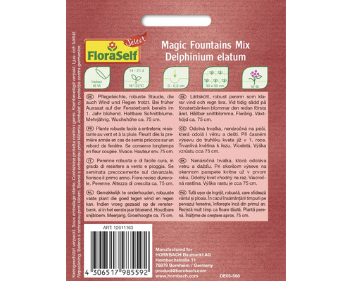 Emballage de graines de fleurs Magic Fountains Mix Delphinium elatum