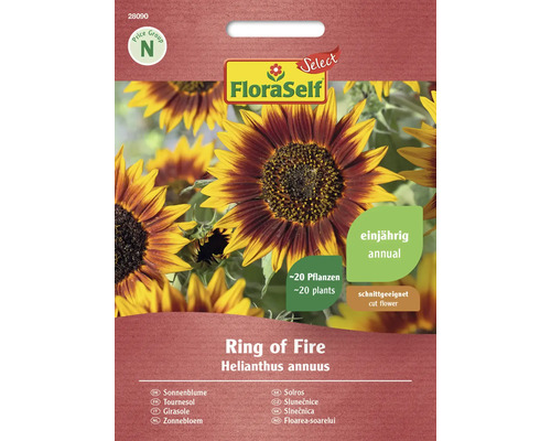 Sonnenblume Ring of Fire FloraSelf Select Samenfestes Saatgut Blumensamen