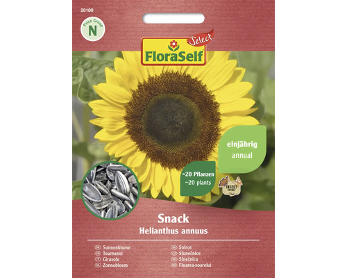 Sonnenblume Snack FloraSelf Select Samenfestes Saatgut Blumensamen