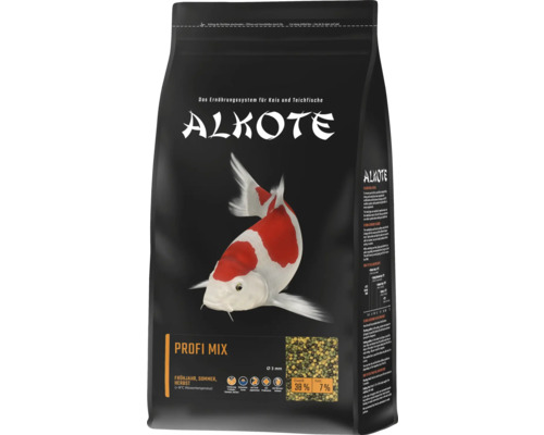 Alimentation de bassin ALKOTE Profi Mix 3 mm 1 kg alimentation pour poissons koï alimentation principale riche en énergie pour poissons koï, granulés particulièrement adaptés à une utilisation après la période de repos hivernal ou en automne