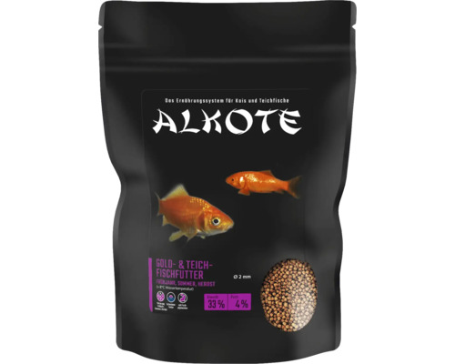 Alimentation de bassin ALKOTE Gold- und Teich 2 mm 450 g alimentation pour poissons rouges et poissons de bassin alimentation principale aussi pour d'autres poissons d'eau froide