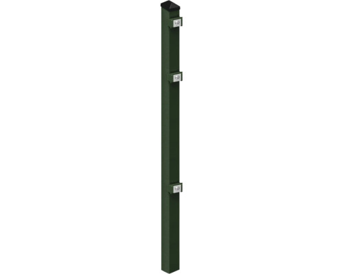 Poteaux 6 x 4 x 120 cm pour clôture de 63 cm de hauteur RAL 6005 vert mousse