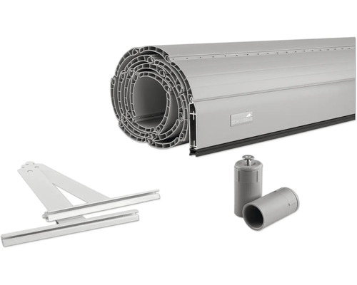 Blindage de volet roulant Schellenberg kit complet System Mini l 600 x h 800 mm gris