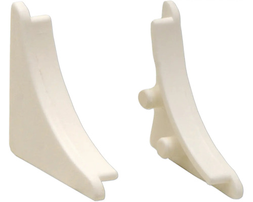 Deux supports d''étagère blancs