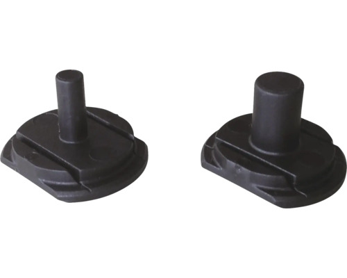 Deux pieds de machine en plastique