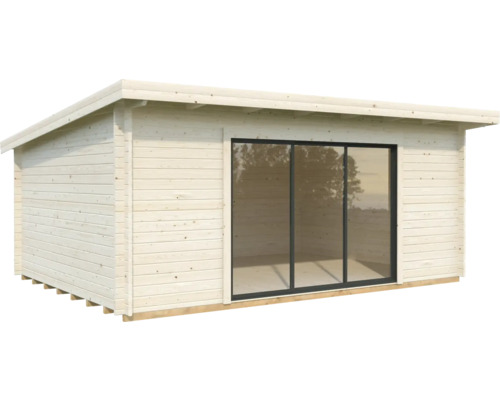 Abri de jardin en bois avec porte coulissante