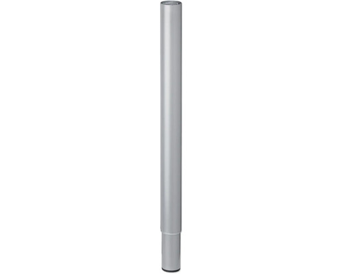 Tarrox Pied de table réglable 60-90 cm Ø50 mm, argent Extension de cheminée en acier inoxydable