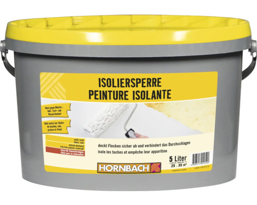 Isoliersperre Farbe im Eimer, geeignet für Nikotin-, Ruß-, Fett- und Wasserflecken
