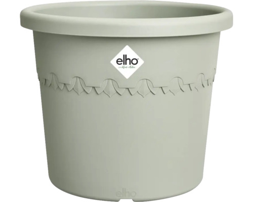 Pot de fleurs en plastique avec bord et logo Elho