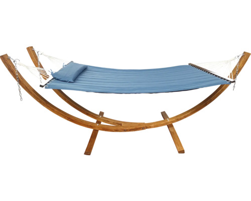Hamac avec coussin et structure en bois