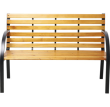 Banc de jardin avec lattes en bois et structure métallique