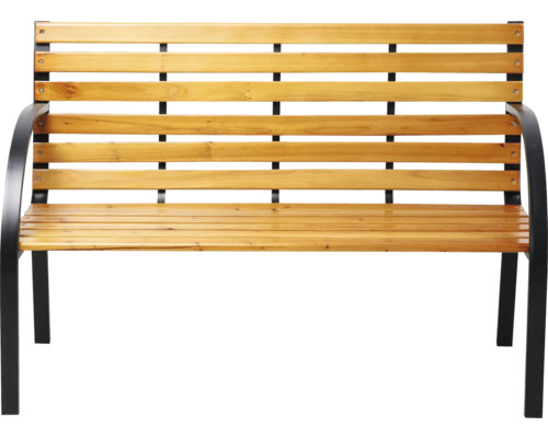 Banc de jardin avec lattes en bois et structure métallique