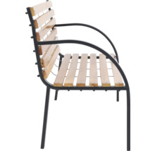 Banc de jardin en bois et métal