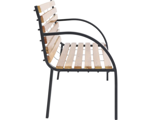 Banc de jardin en bois et métal