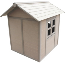 Maisonnette en bois avec fenêtre et toit