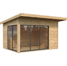 Abri de jardin Palmako Andrea 11,2 m² Slide avec plancher 434 x 402 cm marron
