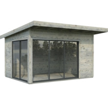 Abri de jardin Palmako Andrea 11,2 m² Slide avec plancher 434 x 402 cm gris