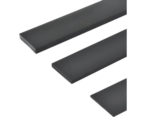Pertura Füllprofil L: 201,5 xm 6x40 mm für Stahl Türen Serie Jarn Drei schwarze Flachstahlstangen