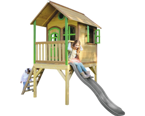 Maisonnette avec toboggan et échelle pour enfants