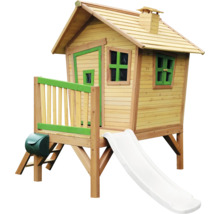 Spielhaus aus Holz mit Rutsche und Briefkasten für Kinder