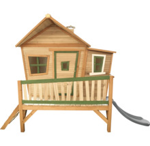 Maison de jeu en bois avec toboggan et échelle pour enfants