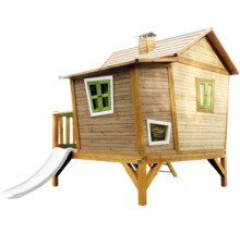 Maisonnette en bois avec toboggan pour le jardin