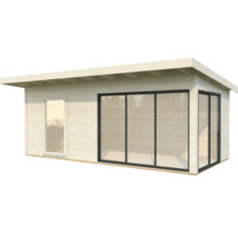 Abri de jardin Palmako Andrea avec plancher 639 x 402 cm naturel