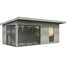 Gartenhaus aus Holz mit Fenster und Schiebetür