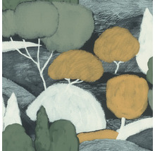 Illustration von Bäumen und Hügeln