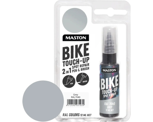 Maston Bike Ausbesserungsstift Grau RAL 7040, 12 ml