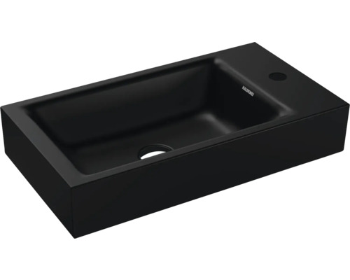 Lave-mains KALDEWEI PURO 55 x 30 cm noir brillant avec revêtement Emaillé 901206303701