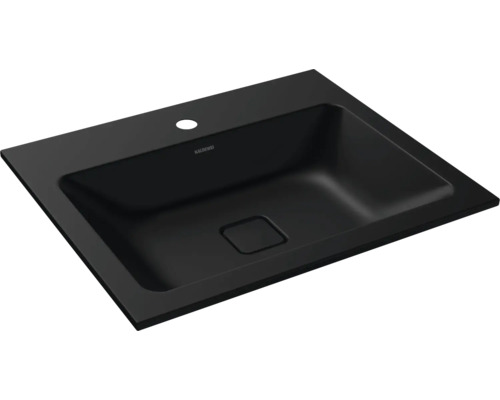 Lavabo encastré KALDEWEI CONO 60 x 50 cm noir mat avec revêtement Emaillé 901606013676