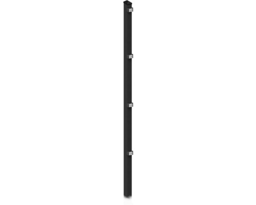 Poteaux 6 x 4 x 180 cm pour clôture de 123 cm de hauteur RAL 7016 anthracite