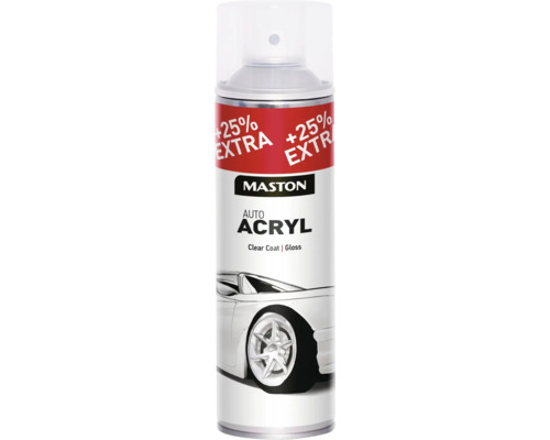 Mastons Auto Acryl Klarlack Spraydose mit 25 Prozent extra Inhalt