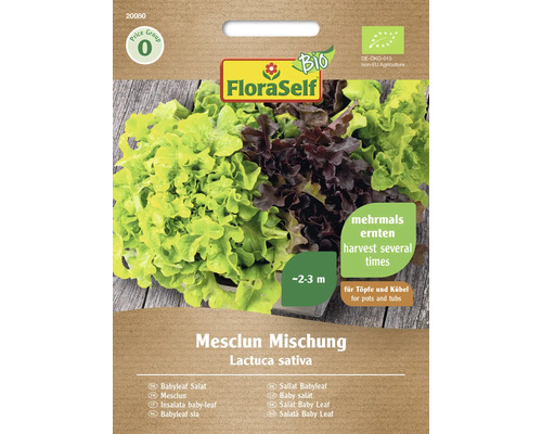 Bio Schnittsalat/Pflücksalat FloraSelf Bio Samenfestes Saatgut Salatsamen